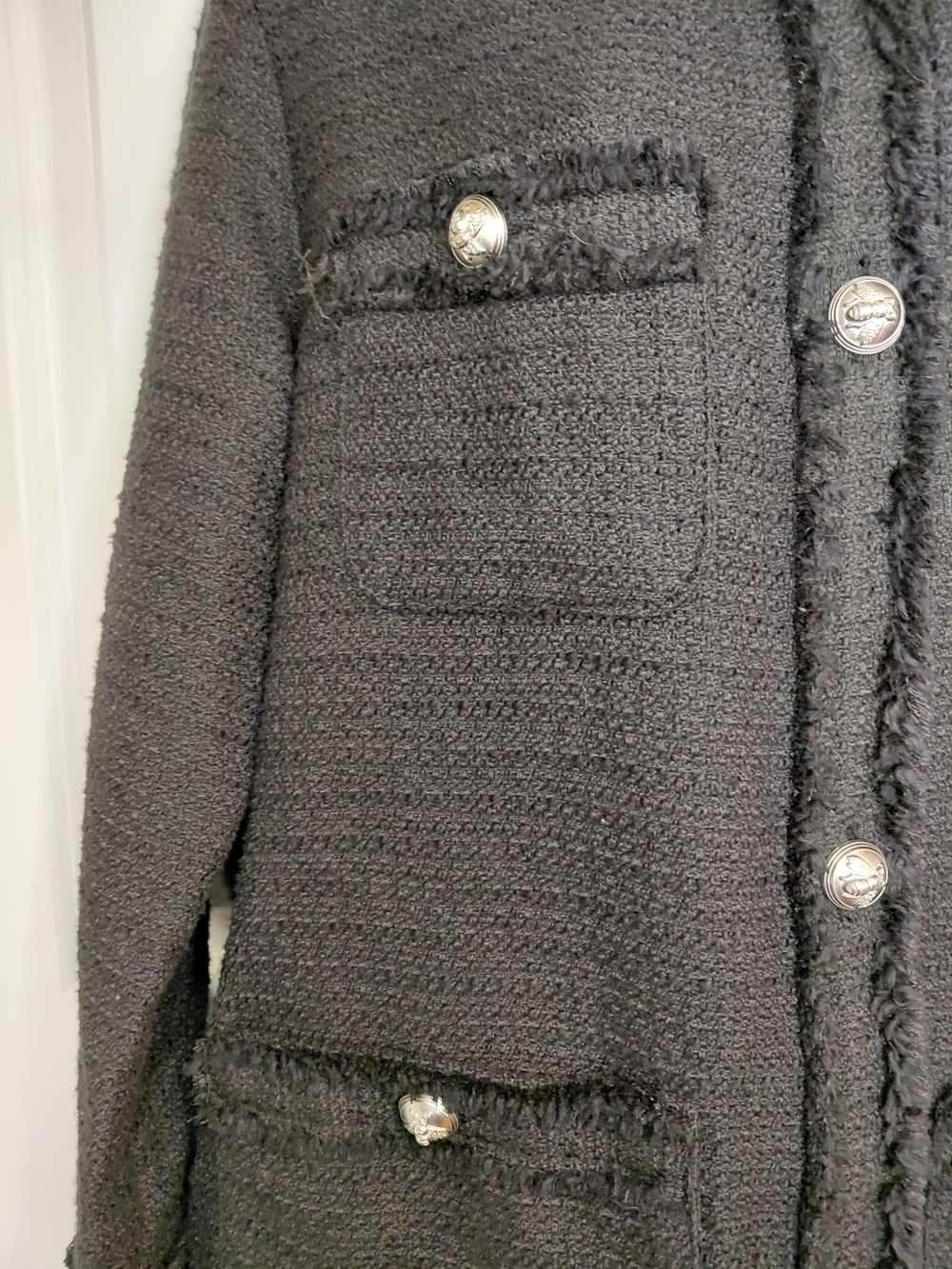 Chic Luxury Style H&M Black Tweed Bouclé Jacket. Size Med/large. See Description - Picture 6 of 16